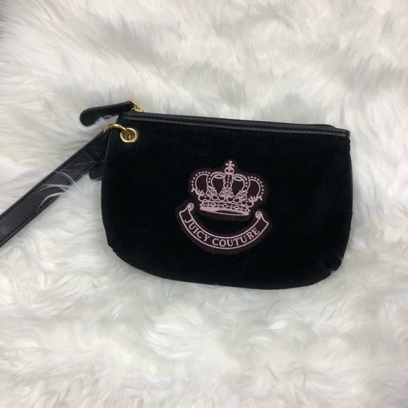 Juicy Couture y2k velour black wristlet - Picture 2 of 5